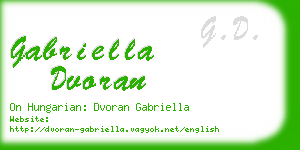 gabriella dvoran business card